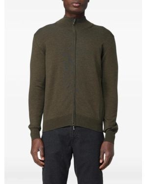 XC Zip-Up Merino Wool Cardigan - Green