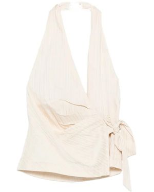 Jonathan Simkhai Bria Wrap-Style Top - White