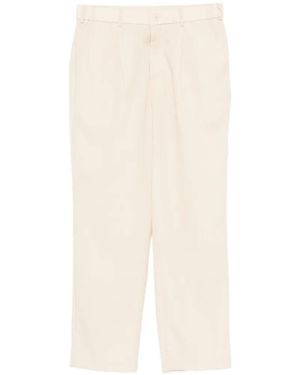 Imperial Pantalon Droit À Design Plissé - White