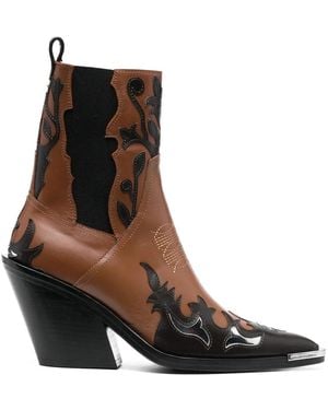 Rabanne Santiag Cowboy Boots - Brown