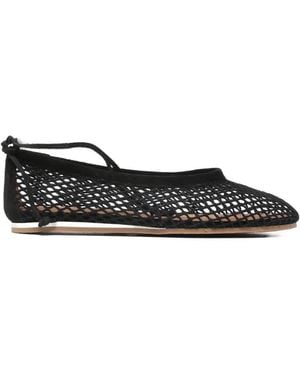 forte_forte Net-Detail Ballet Flats - Black