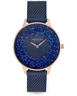 Kenneth Cole Orologio Con Cristalli 33Mm - Blu