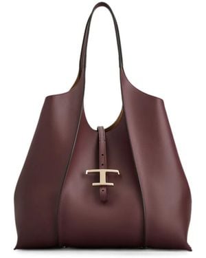 Tod's T Timeless Shopping Bag - Purple