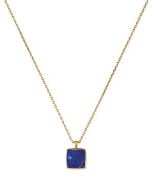 Emanuele Bicocchi Square Lapis Pendant Necklace - Metallic