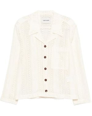 Low Classic Lace Button Shirt - White