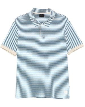 Paul Smith Striped Polo Shirt - Blue