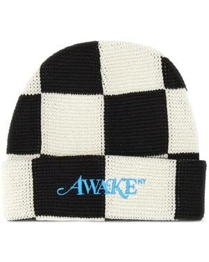 AWAKE NY Karierte Beanie - Schwarz