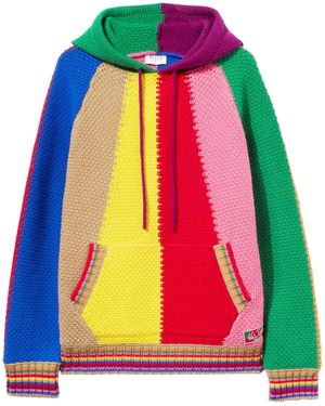 PUCCI Hoodie in Colour-Block-Optik - Schwarz