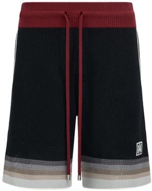 Amiri Striped Knitted Shorts - Blue
