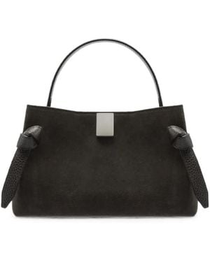Yuzefi Gyoza Suede Tote Bag - Black