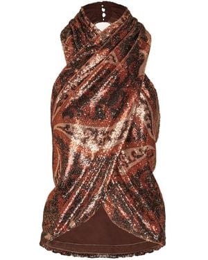 Johanna Ortiz Glimmering Frost Top - Brown