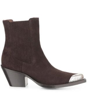 Paris Texas Dallas Cap-Toe Ankle Boots - Brown