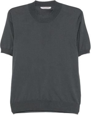 Fileria ファインニット Tシャツ - ブラック