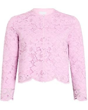 Patou Lace Collarless Jacket - Pink