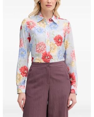 GANT Floral-Print Long-Sleeve Shirt - Red
