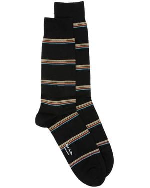 Paul Smith Stripe-Pattern Socks - White