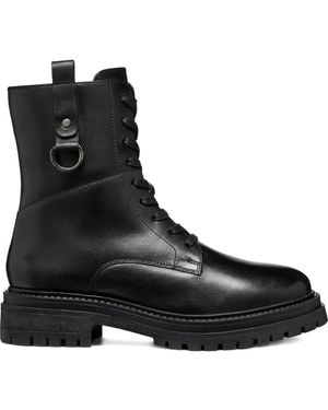 Geox Iridea Combat Boots - Black