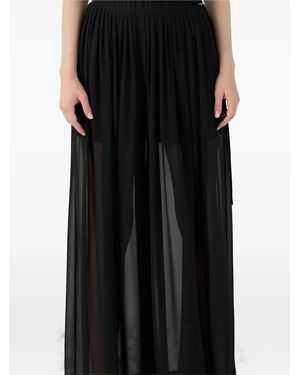 ELEH Pleated Palazzo Trousers - Black