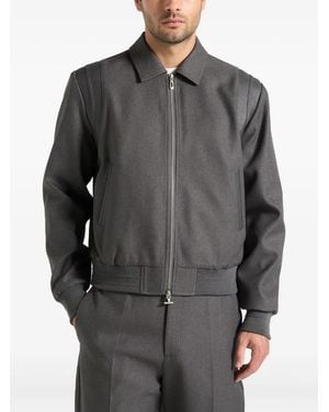 Manière De Voir Denis Tailored Varsity Jacket - Grey