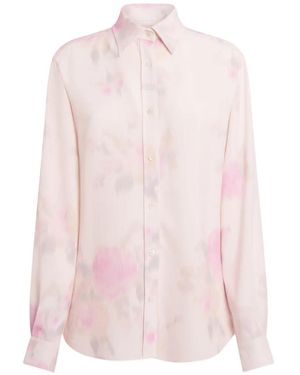 Moschino Floral-Print Long-Sleeve Shirt - Pink