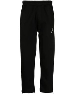 Neil Barrett Embroidered-Logo Jogging Trousers - Black