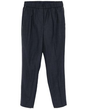 Peserico Wool-Blend Trousers - Blue