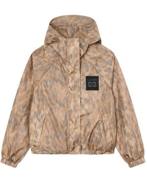 Ganni Recycled Polyamide Jacket - Natural