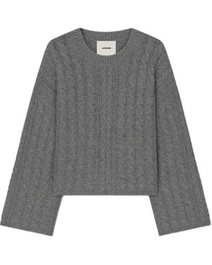 Aeron Pull En Maille Torsadée - Gris