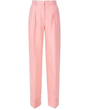 ANDAMANE Pantalones De Vestir Con Rayas Diplomáticas - Rosa