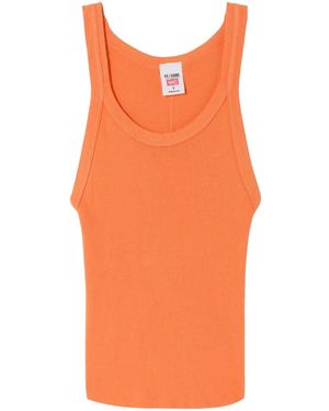 RE/DONE X Hanes Cropped Ribbed Tank Top - Orange
