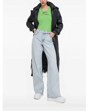 KARL LAGERFELD Logo-Embroidery Tank Top - Green