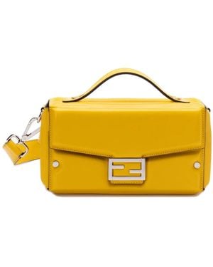 Fendi Baguette Soft Quilted Leather Tote - Yellow