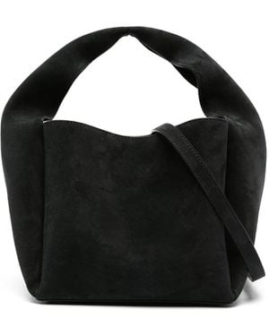 TOTEME Suede Bucket Bag - Black