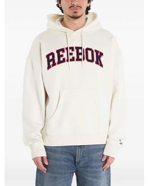 Reebok Logo-Embroidery Hoodie - White
