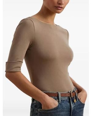 Ralph Lauren Boat-Neck T-Shirt - Brown