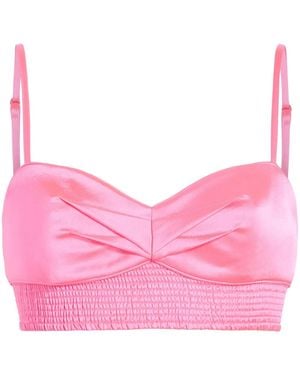Cinq À Sept Nikola Pleat-Detail Crop Top - Pink