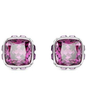 Swarovski Birthstone Crystal Stud Earrings - Purple