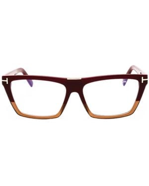 Tom Ford Rectangle-Frame Glasses - Multicolor