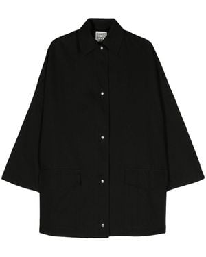 TOTEME Drop-Shoulder Twill Shirt Jacket - Black