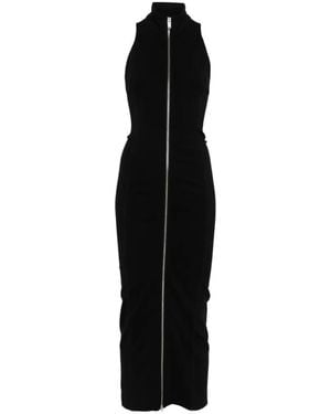 Erika Cavallini Semi Couture Zip-Fastening Maxi Dress - Black