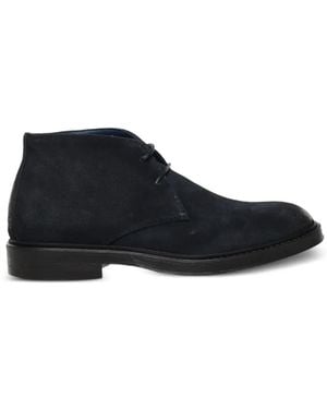 Giuliano Galiano Bottines Lacées À Empiècements - Blue