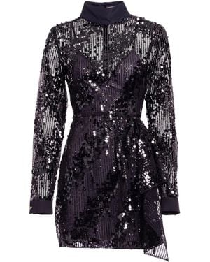 Elie Saab Long-sleeve mini dress - Schwarz