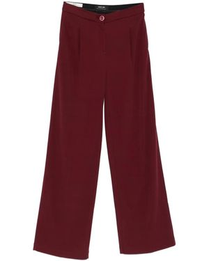Marc Cain High-Waisted Straight-Leg Pants - Red
