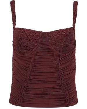 Dion Lee Smocked Corset Top - Purple