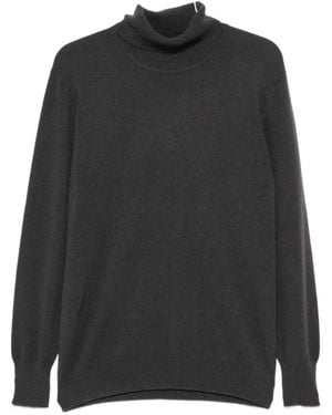 Lemaire Turtleneck Ribbed-Trim Sweater - Black