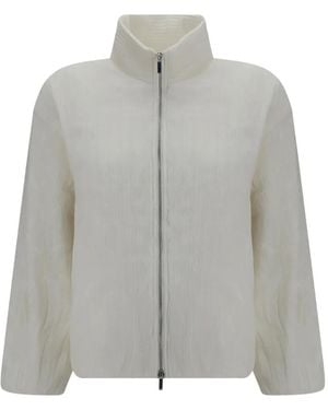 GONGDID DESIGN High-Neck Bomber Jacket - Grey