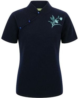 Shanghai Tang Qipao トップ - ブルー