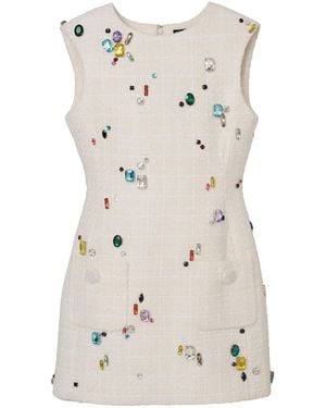 Marc Jacobs Robe Courte À Ornements En Cristal - Neutre