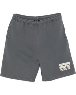 Willy Chavarria Drawstring Logo Shorts - Grey