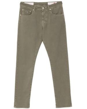 Sartoria Tramarossa Michelangelo Logo-Plaque Trousers - Grey